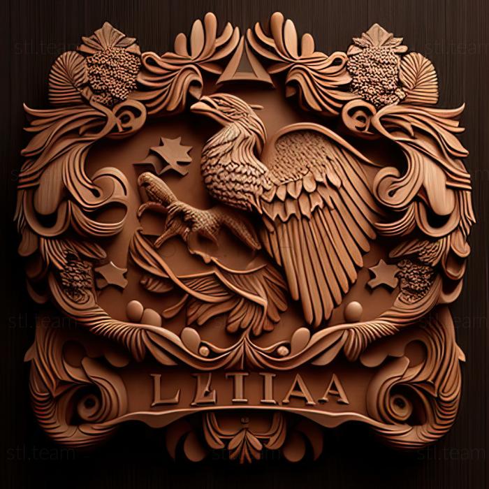 3D модель Латвия Латвийская Республика (STL)